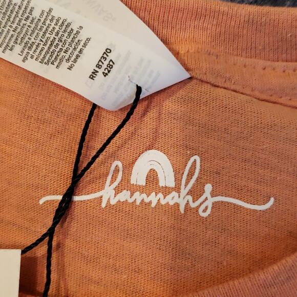 Handmade Women's Peach Beach Seashell Graphic T Shirt Burnout Size Medium - Picture 7 of 7